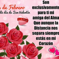 14 de Febrero, Feliz día de San Valentín